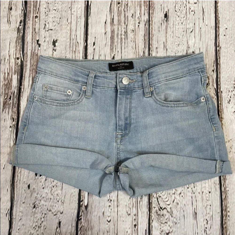 Banana Republic (Factory) Skinny Fit Stretch Denim Cuffed Shorts 26/2P Petite